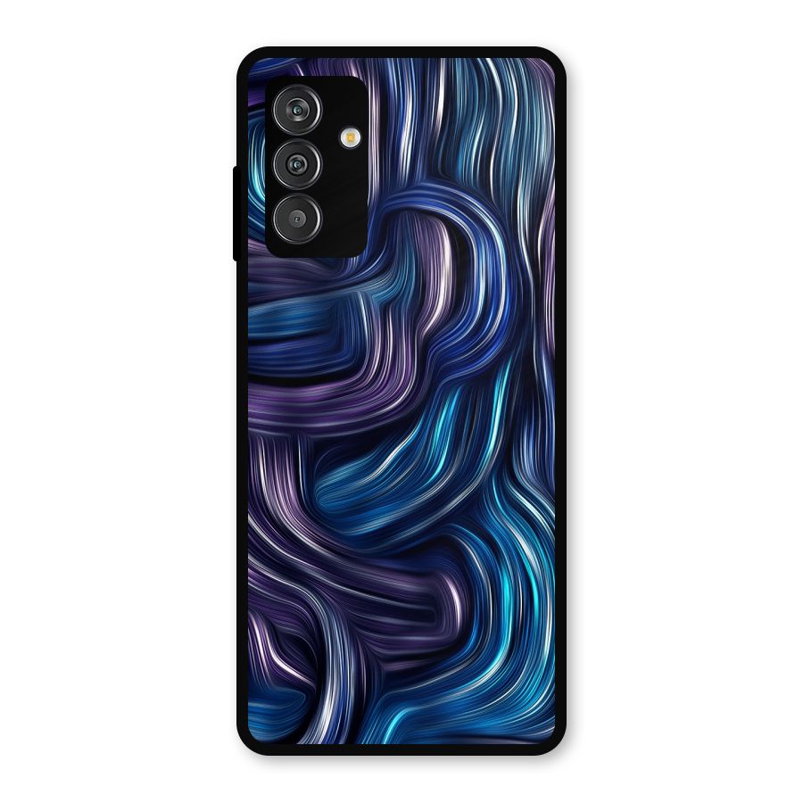 Blue and Purple Oil Paint Metal Back Case for Galaxy M13
