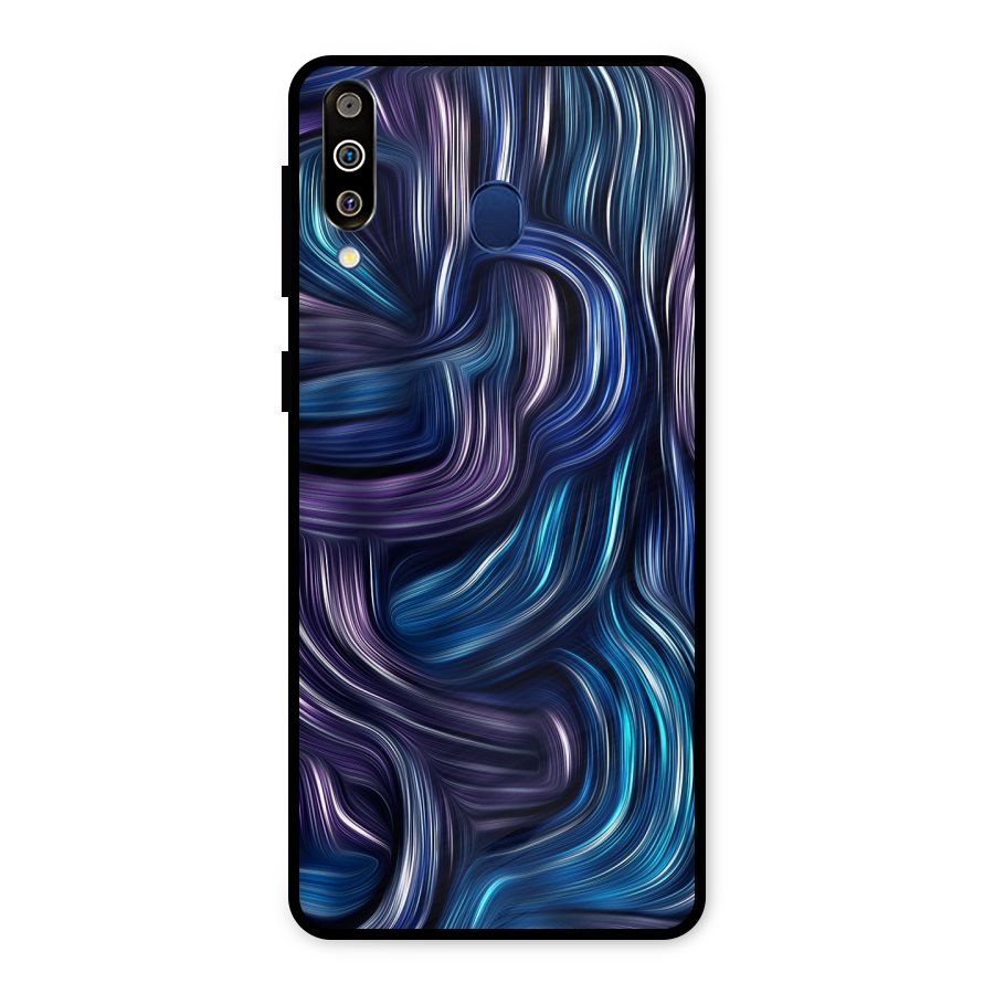 Blue and Purple Oil Paint Metal Back Case for Galaxy M30