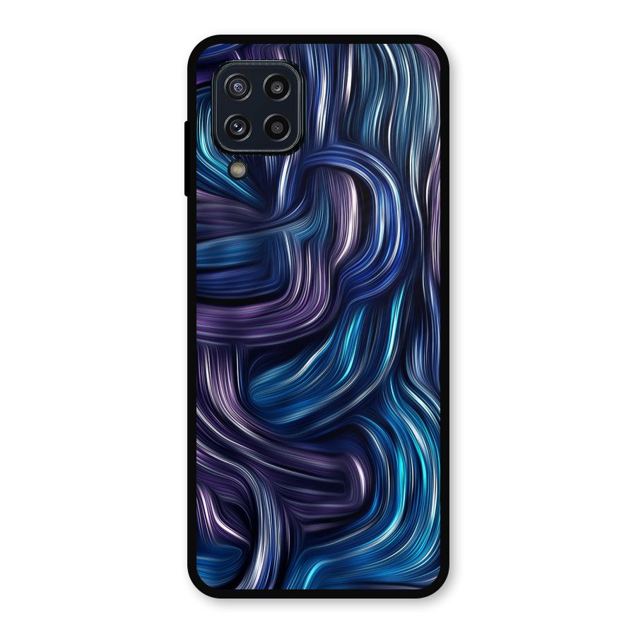 Blue and Purple Oil Paint Metal Back Case for Galaxy M32
