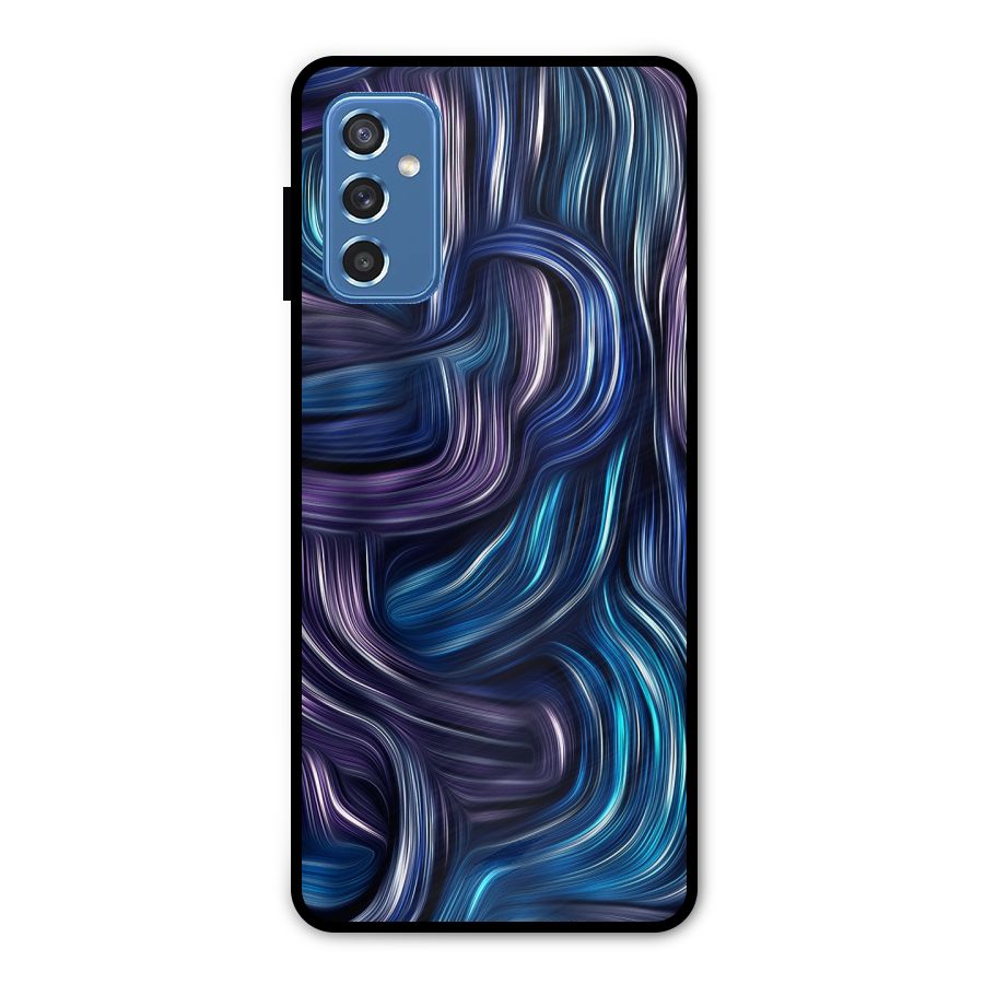 Blue and Purple Oil Paint Metal Back Case for Galaxy M52 5G