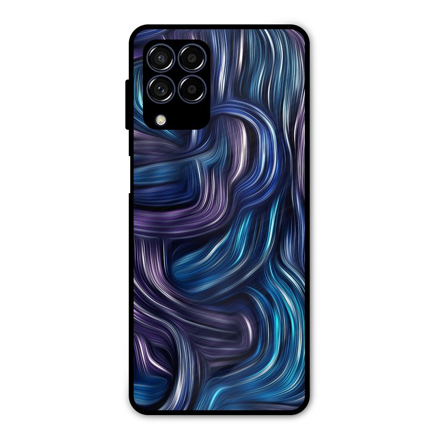Blue and Purple Oil Paint Metal Back Case for Galaxy M53 5G