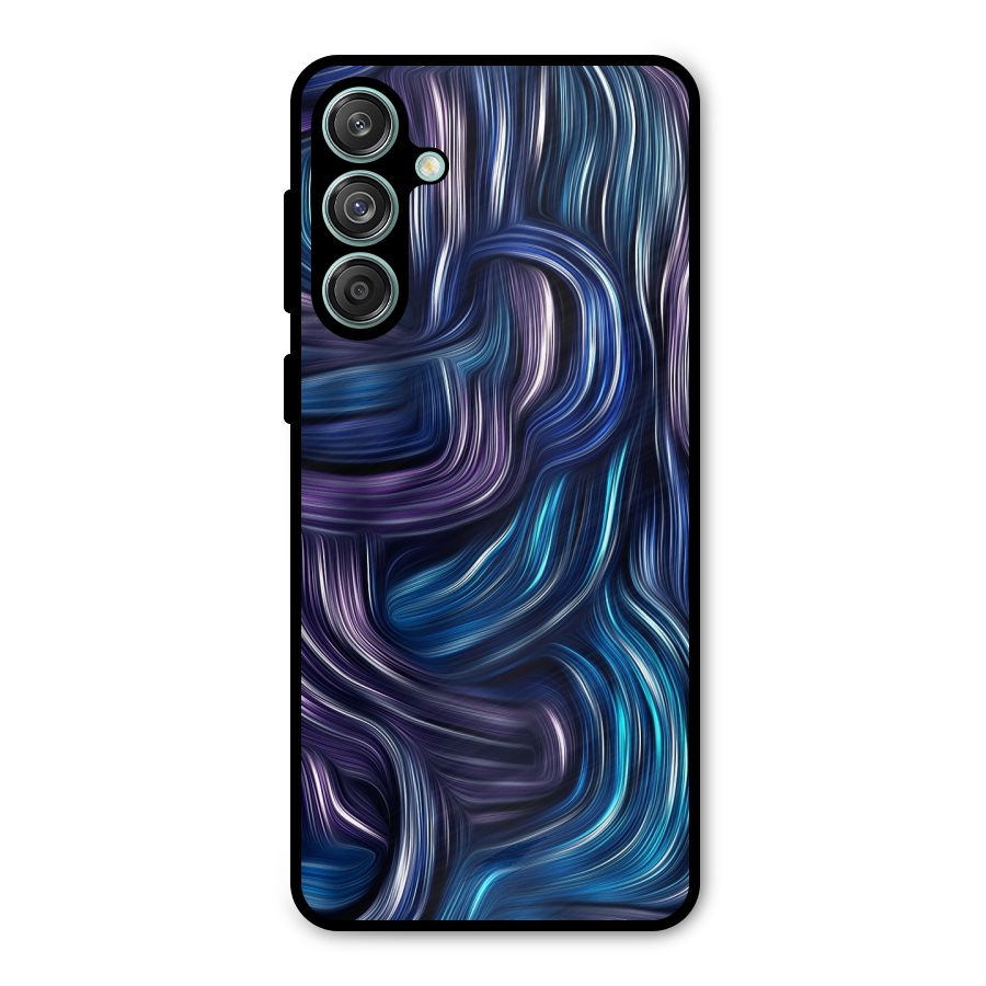 Blue and Purple Oil Paint Metal Back Case for Galaxy M55 5G