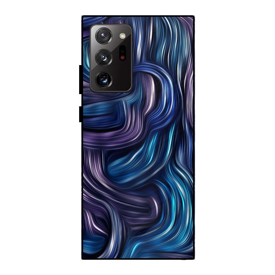 Blue and Purple Oil Paint Metal Back Case for Galaxy Note 20 Ultra