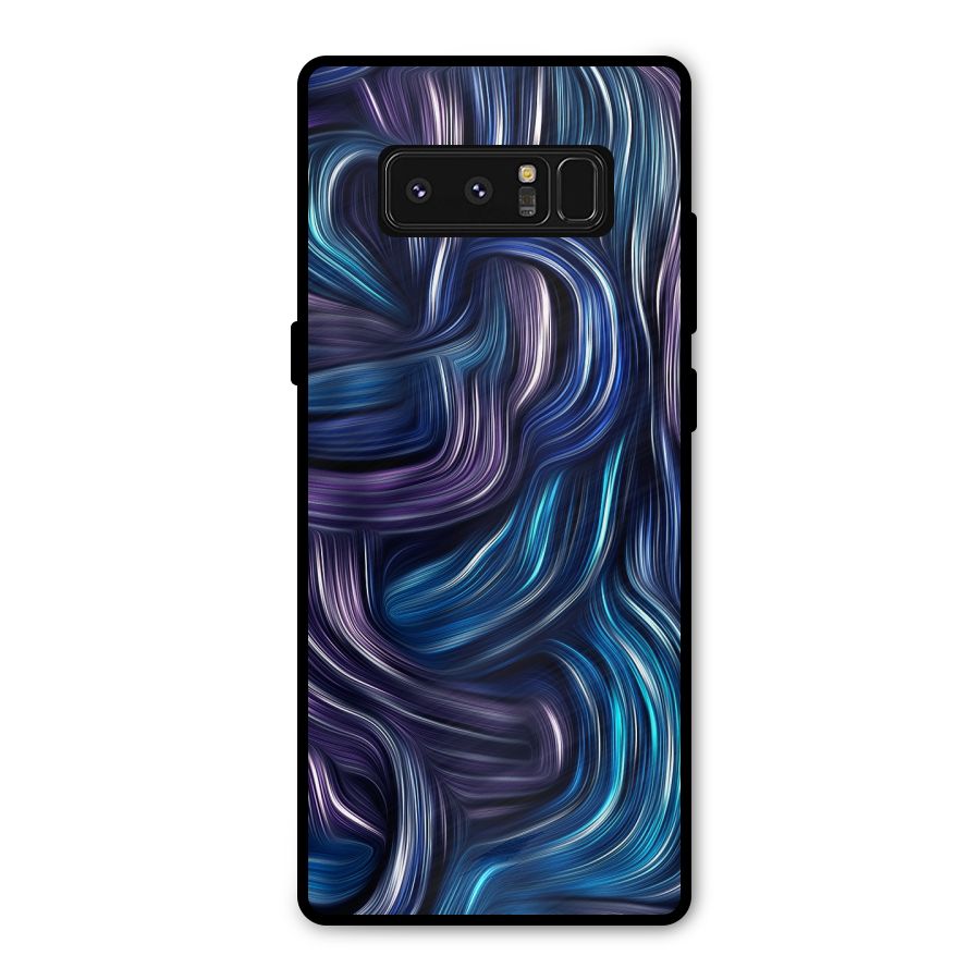 Blue and Purple Oil Paint Metal Back Case for Galaxy Note 8