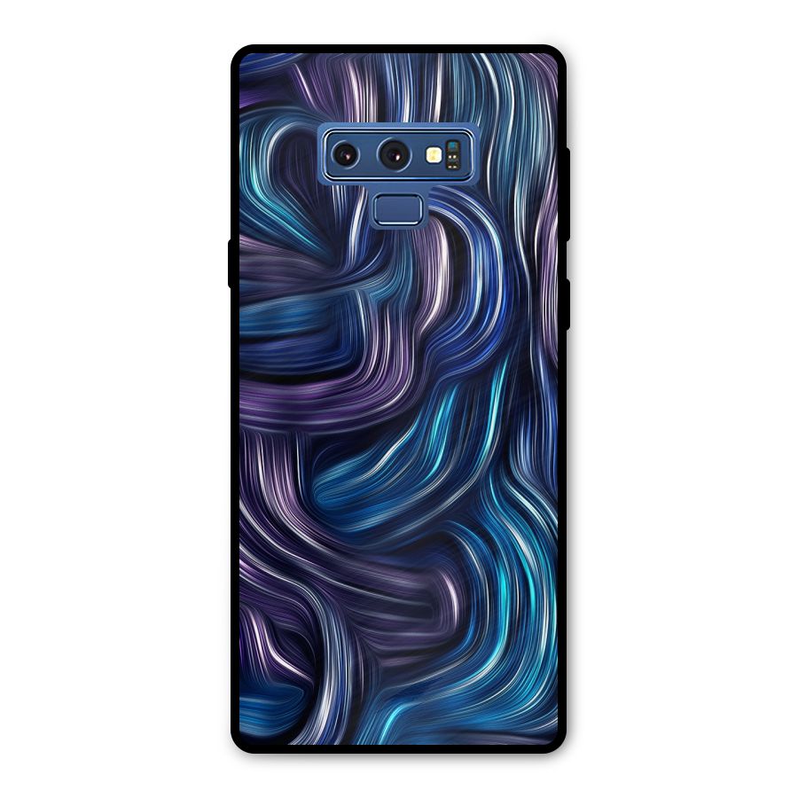 Blue and Purple Oil Paint Metal Back Case for Galaxy Note 9