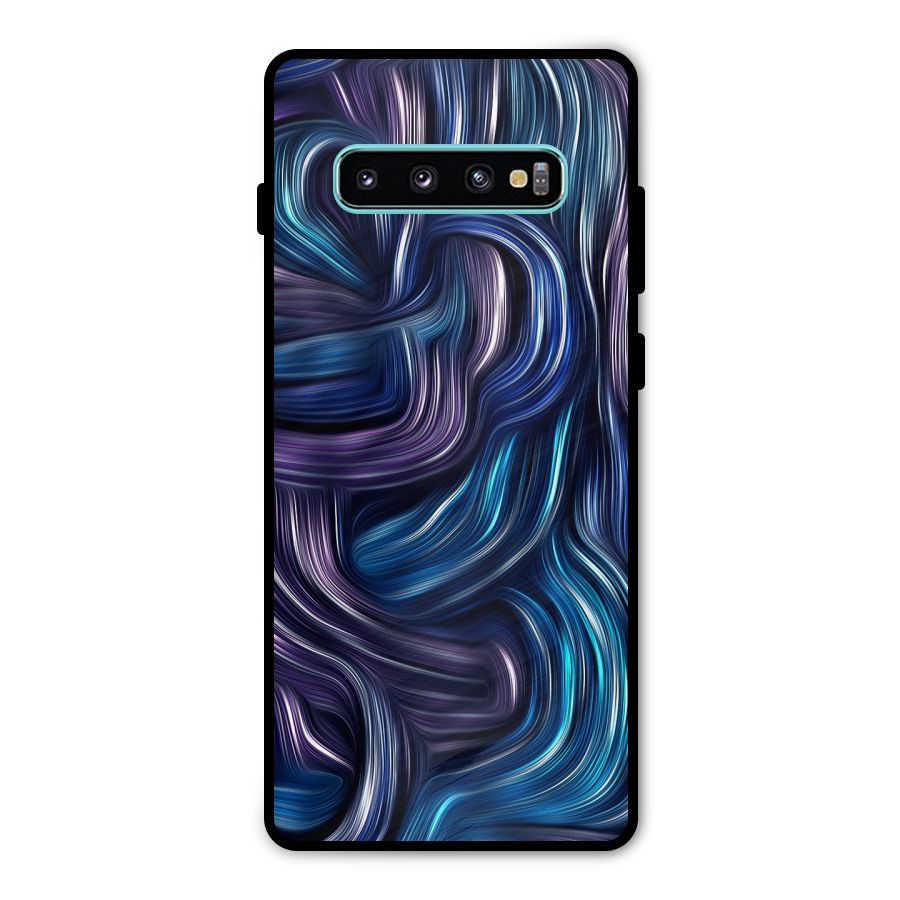 Blue and Purple Oil Paint Metal Back Case for Galaxy S10 Plus