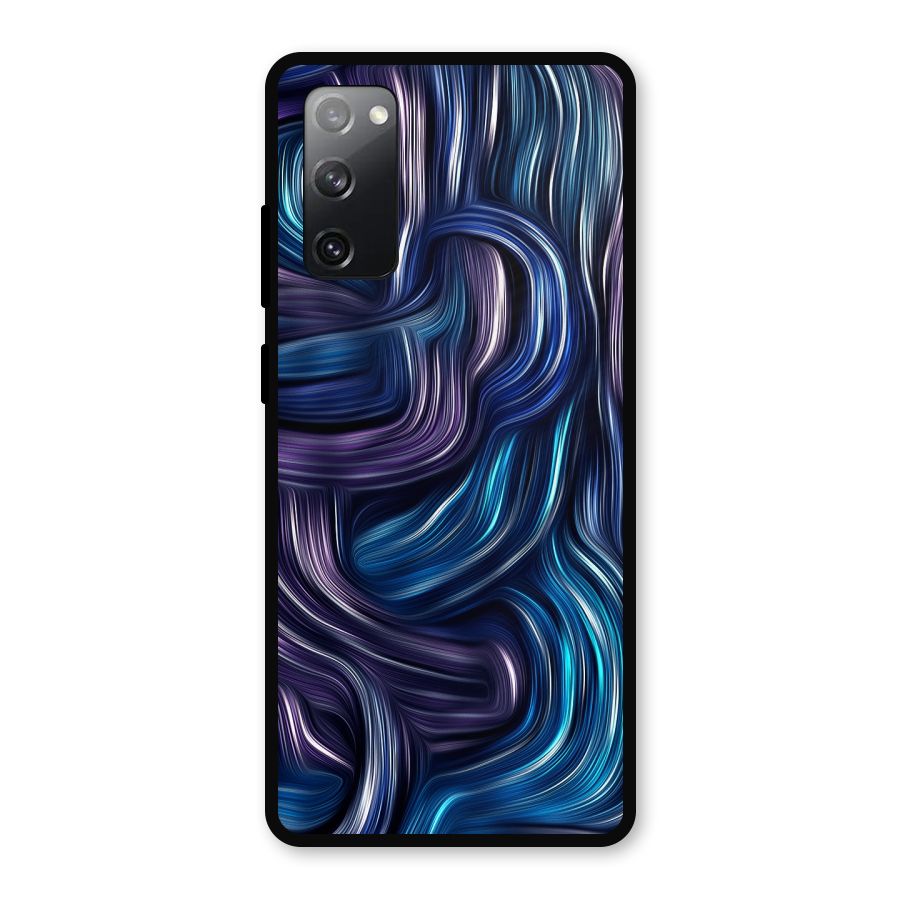 Blue and Purple Oil Paint Metal Back Case for Galaxy S20 FE 5G