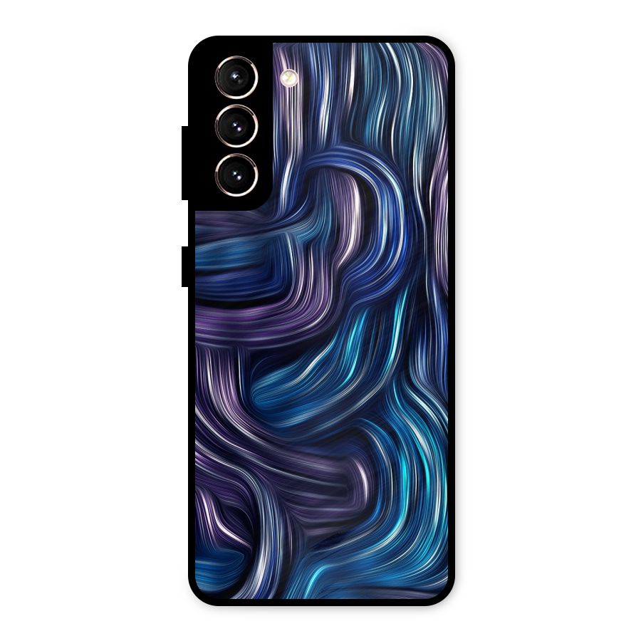 Blue and Purple Oil Paint Metal Back Case for Galaxy S21 5G