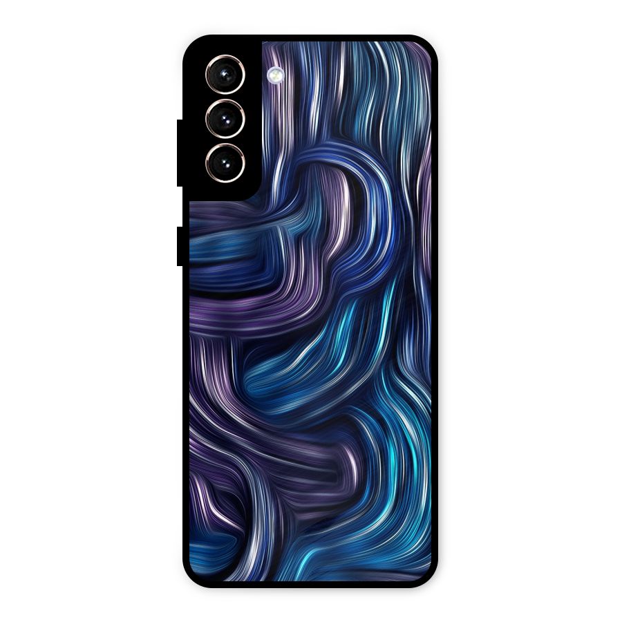 Blue and Purple Oil Paint Metal Back Case for Galaxy S21 Plus