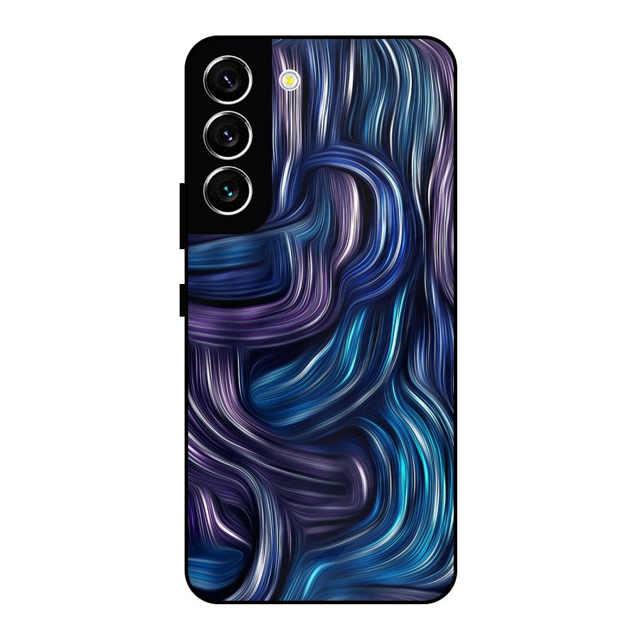 Blue and Purple Oil Paint Metal Back Case for Galaxy S22 5G