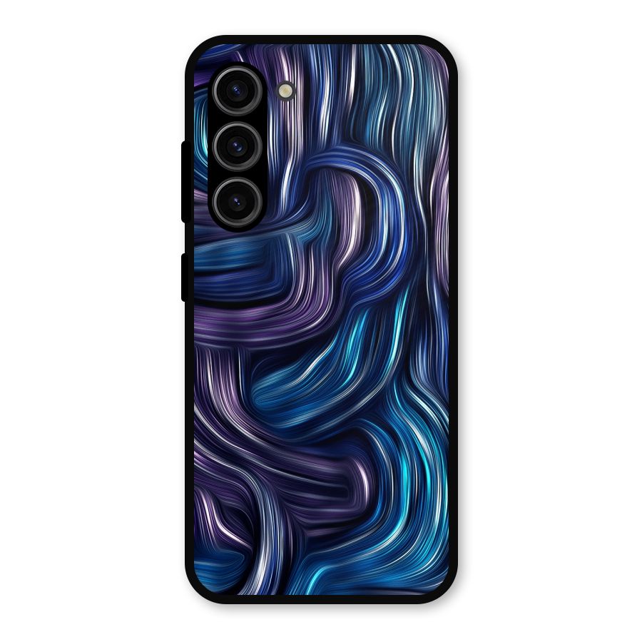 Blue and Purple Oil Paint Metal Back Case for Galaxy S23