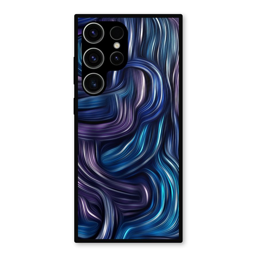 Blue and Purple Oil Paint Metal Back Case for Galaxy S23 Ultra