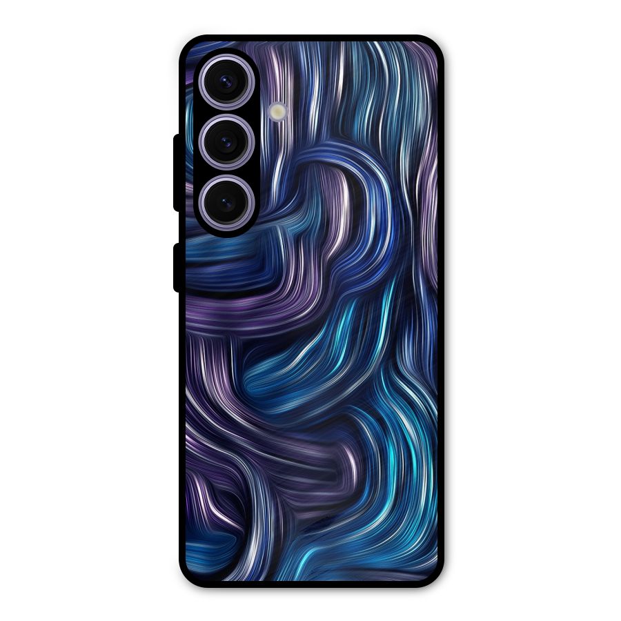 Blue and Purple Oil Paint Metal Back Case for Galaxy S24