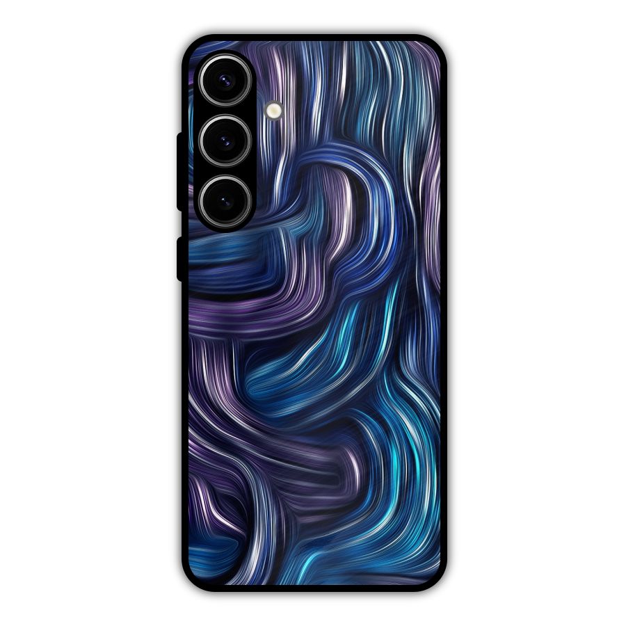 Blue and Purple Oil Paint Metal Back Case for Galaxy S24 Plus