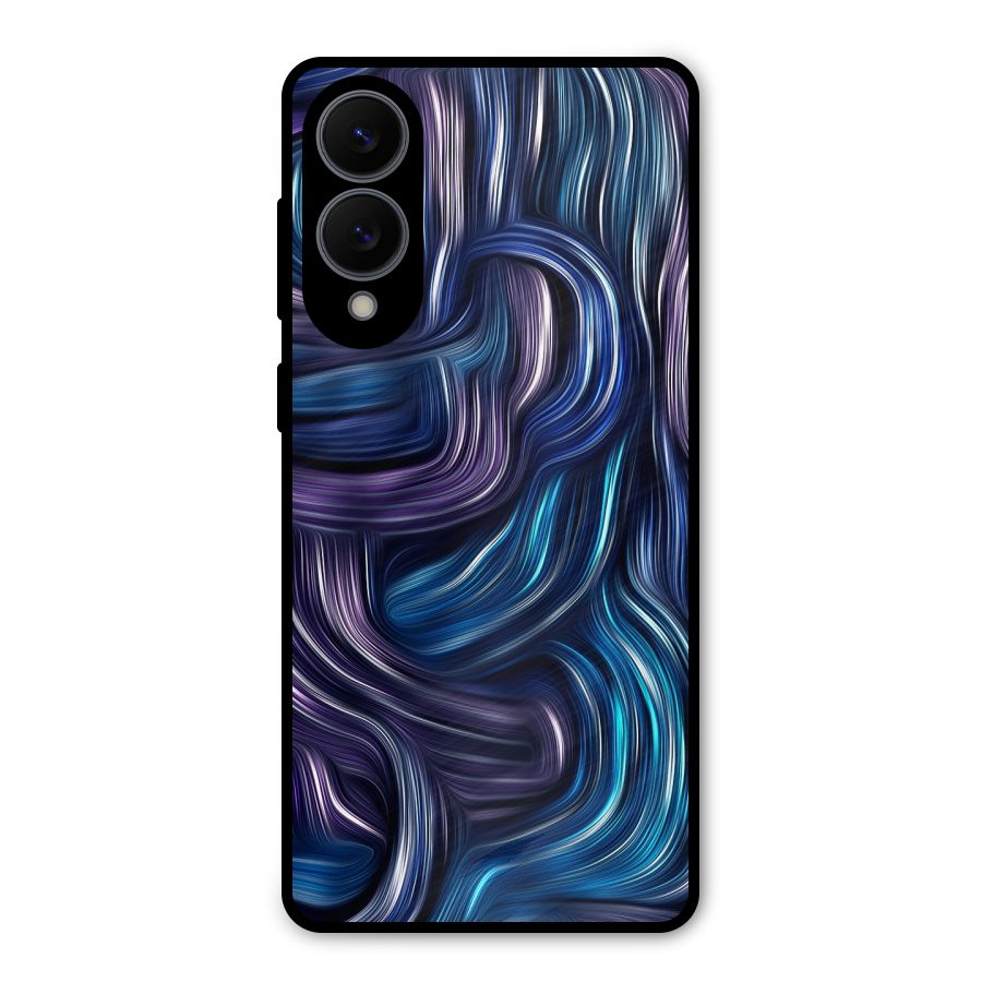 Blue and Purple Oil Paint Metal Back Case for Galaxy S25 Edge