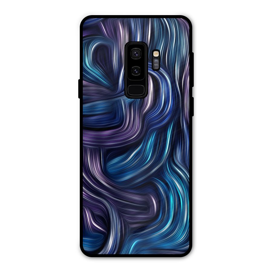 Blue and Purple Oil Paint Metal Back Case for Galaxy S9 Plus