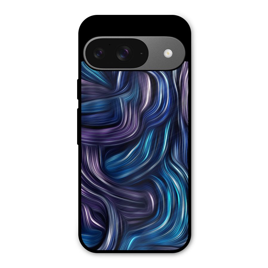 Blue and Purple Oil Paint Metal Back Case for Google Pixel 9