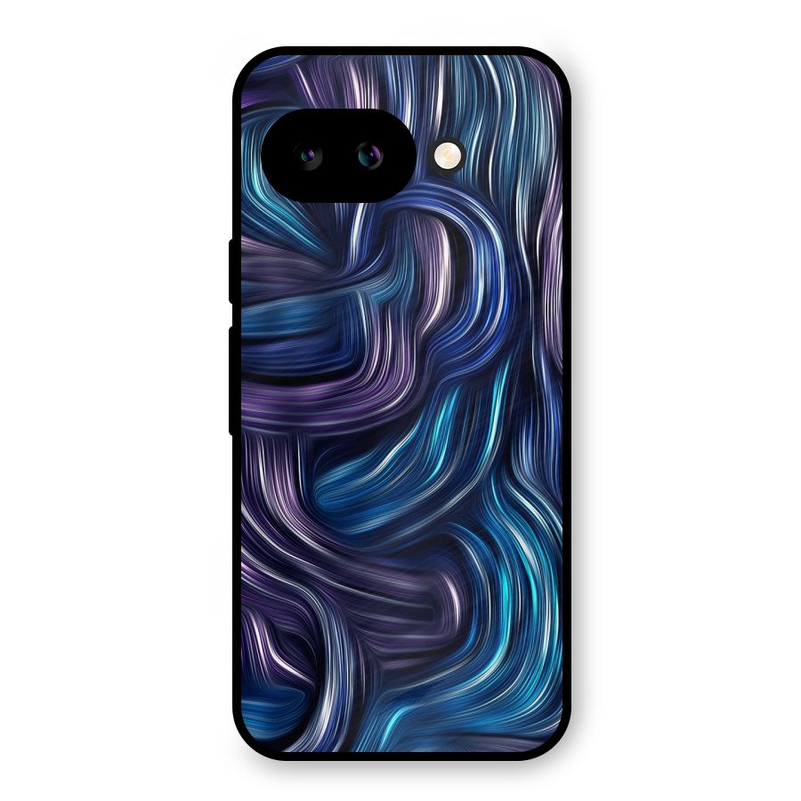 Blue and Purple Oil Paint Metal Back Case for Google Pixel 9a