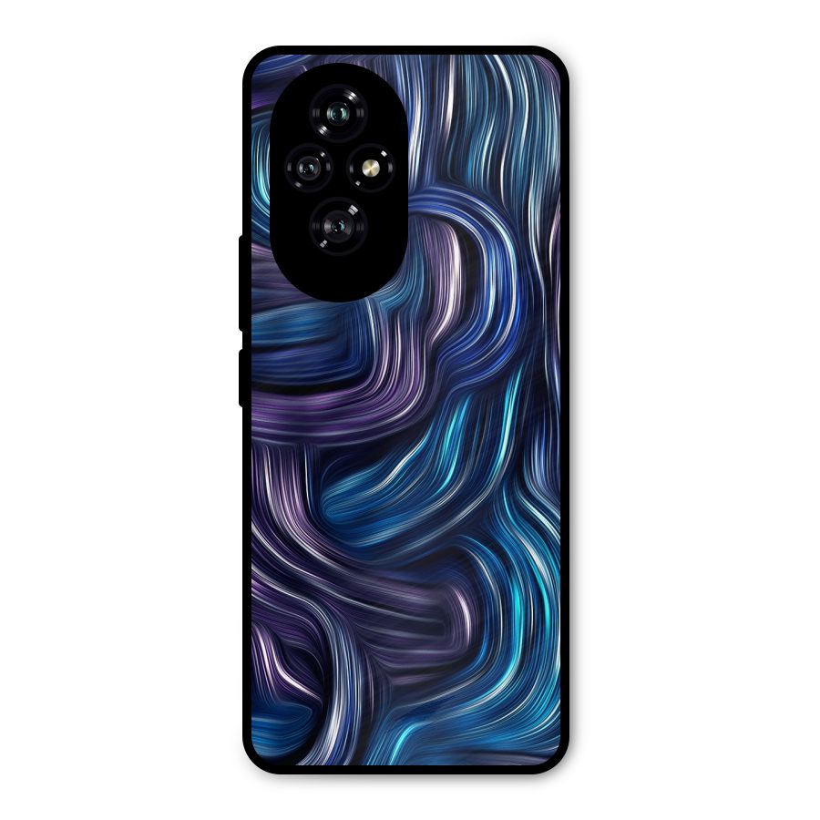Blue and Purple Oil Paint Metal Back Case for Honor 200