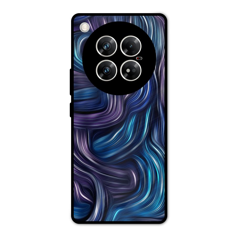 Blue and Purple Oil Paint Metal Back Case for Infinix Zero 40 5G