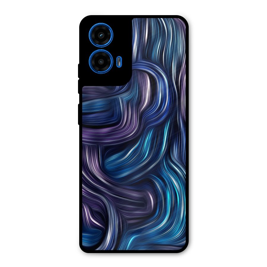 Blue and Purple Oil Paint Metal Back Case for Moto G45