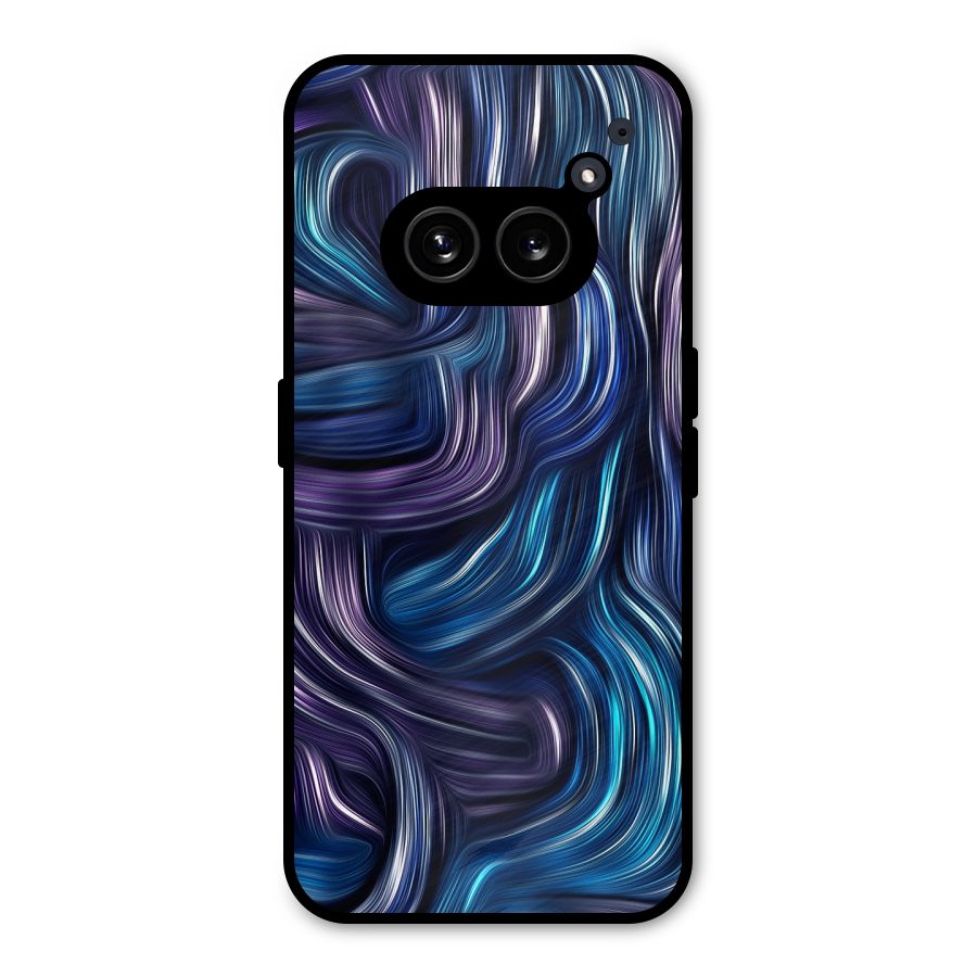 Blue and Purple Oil Paint Metal Back Case for Nothing Phone 2a Plus