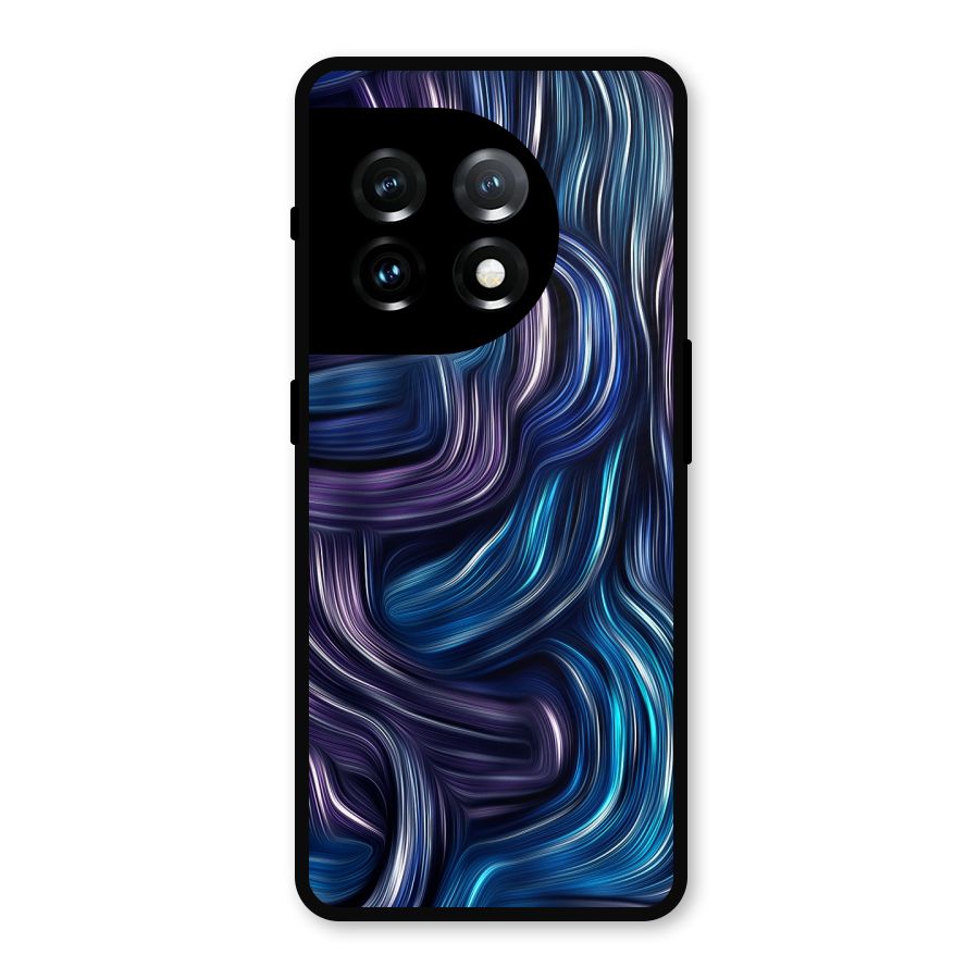 Blue and Purple Oil Paint Metal Back Case for OnePlus 11