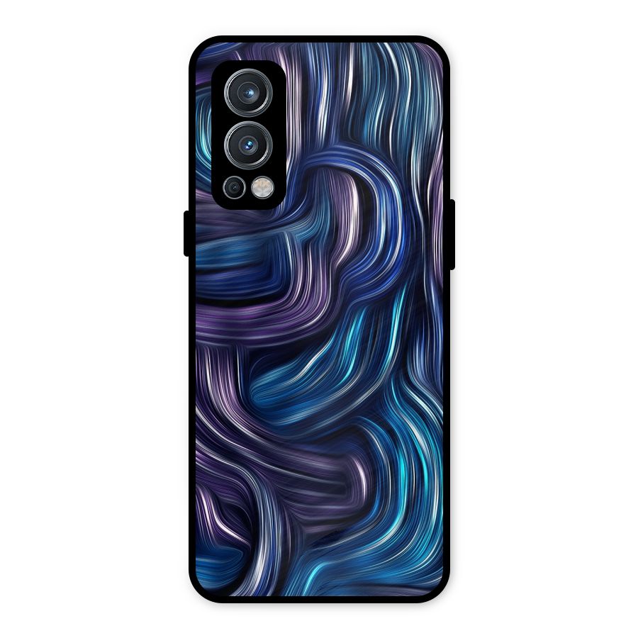Blue and Purple Oil Paint Metal Back Case for OnePlus Nord 2 5G