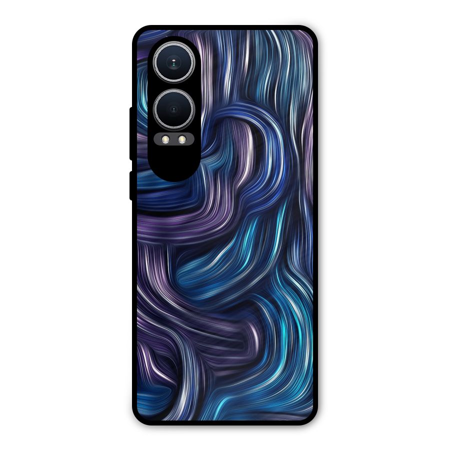 Blue and Purple Oil Paint Metal Back Case for OnePlus Nord CE4 Lite