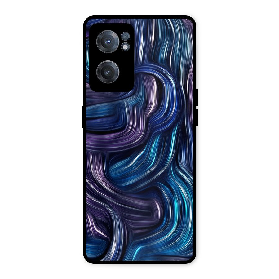 Blue and Purple Oil Paint Metal Back Case for OnePlus Nord CE 2 5G