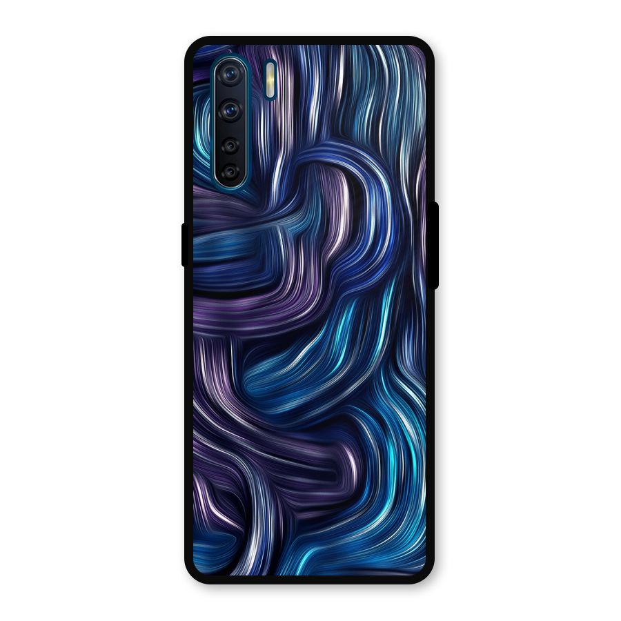 Blue and Purple Oil Paint Metal Back Case for Oppo F15