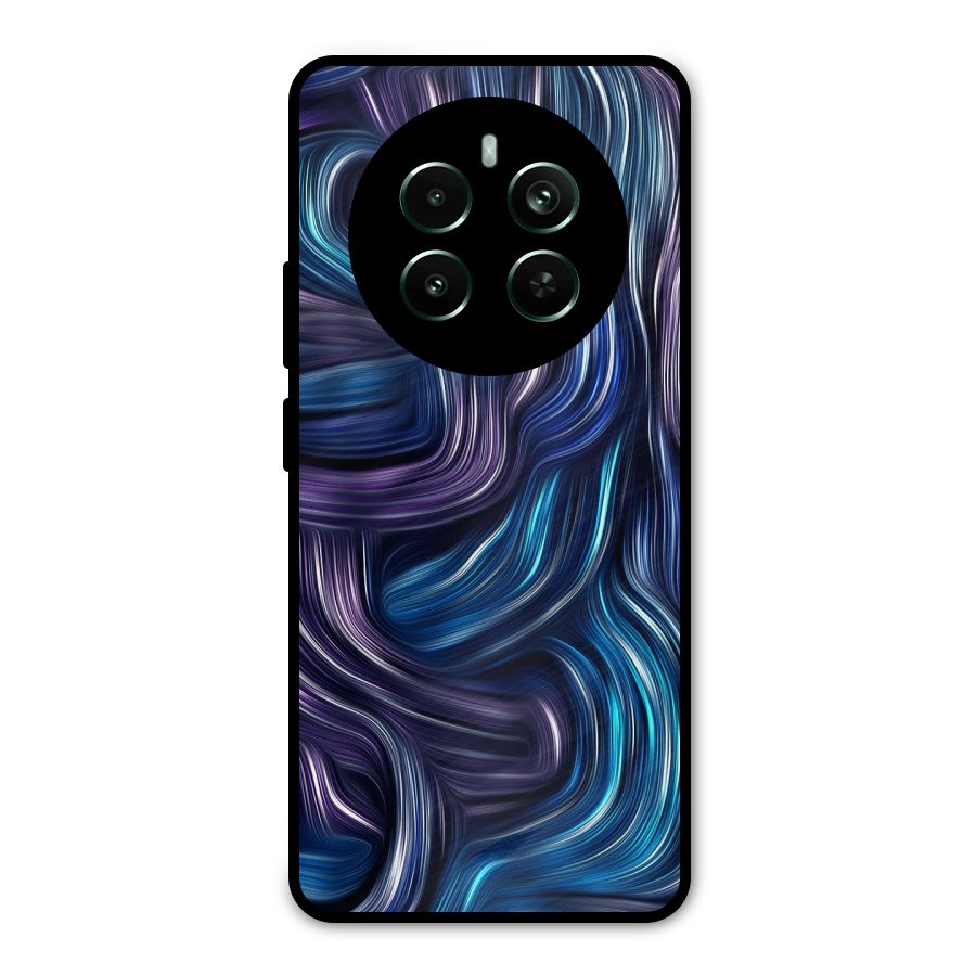 Blue and Purple Oil Paint Metal Back Case for Realme 12 Pro Plus