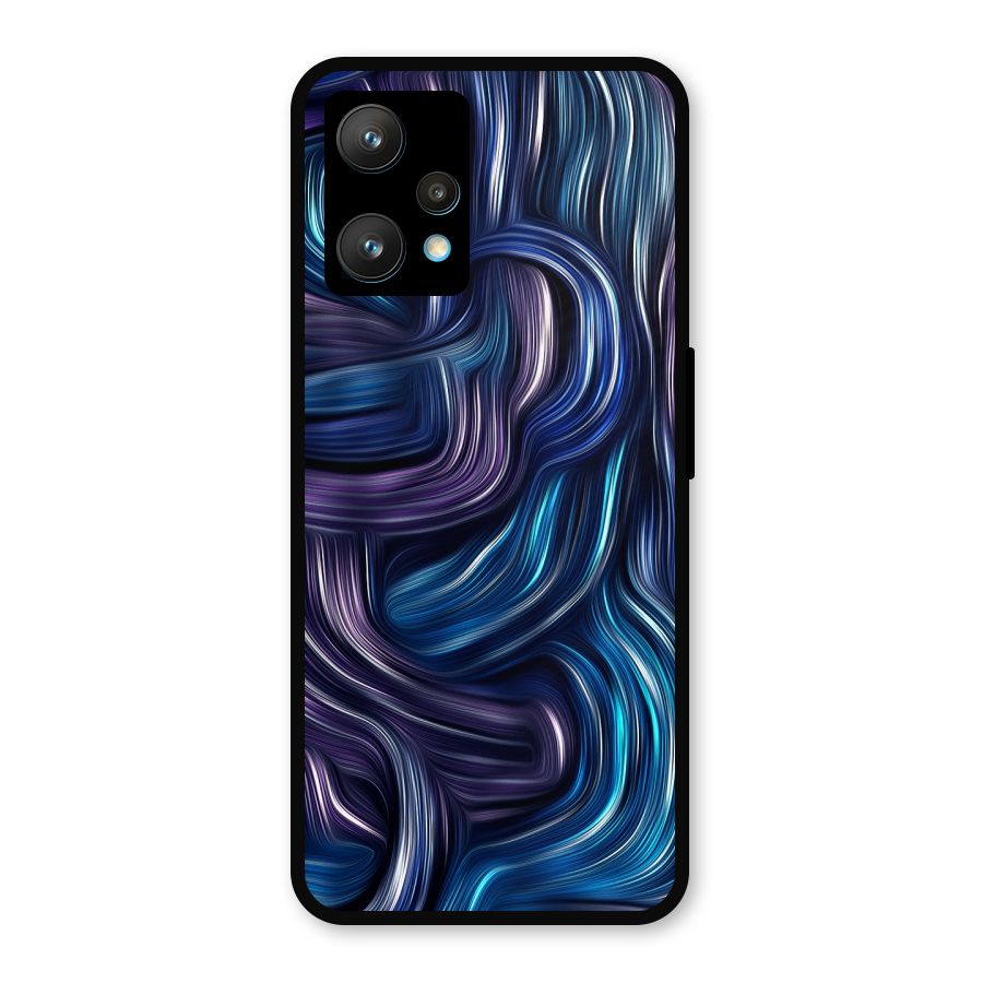Blue and Purple Oil Paint Metal Back Case for Realme 9 Pro Plus 5G