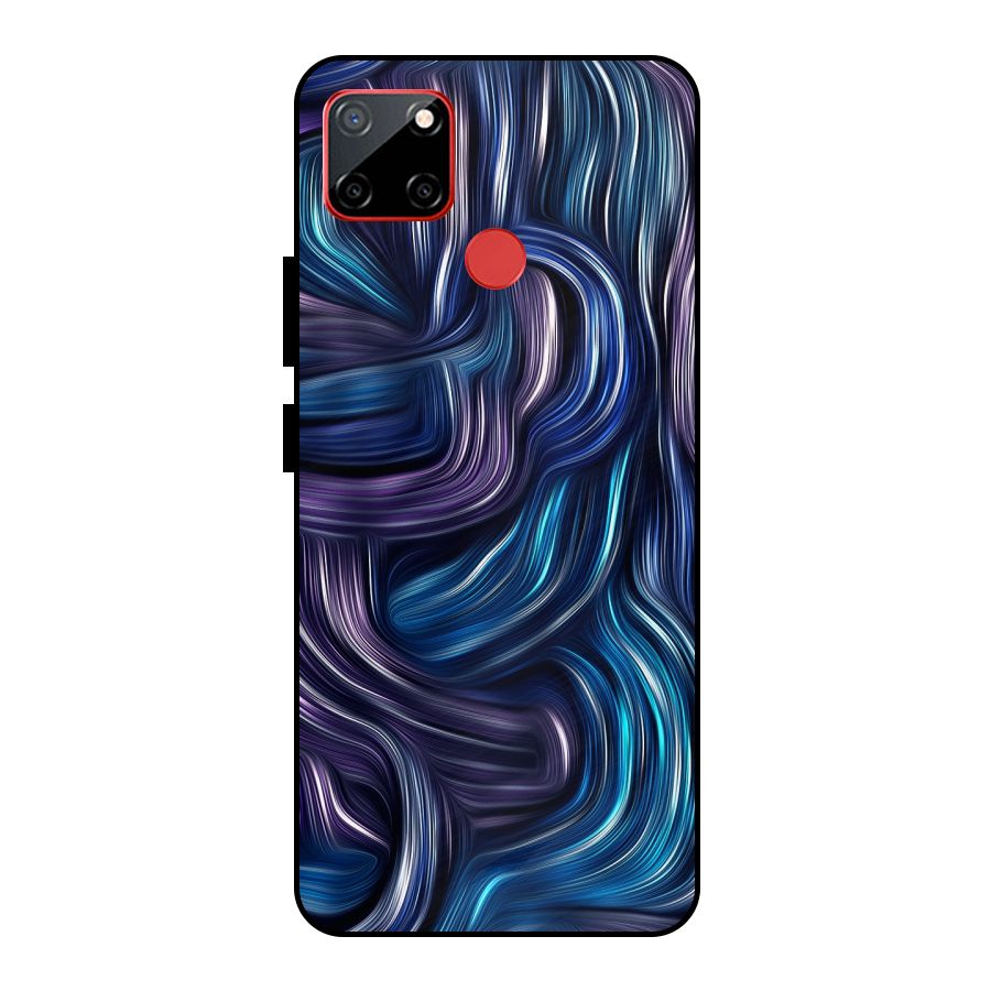 Blue and Purple Oil Paint Metal Back Case for Realme C12