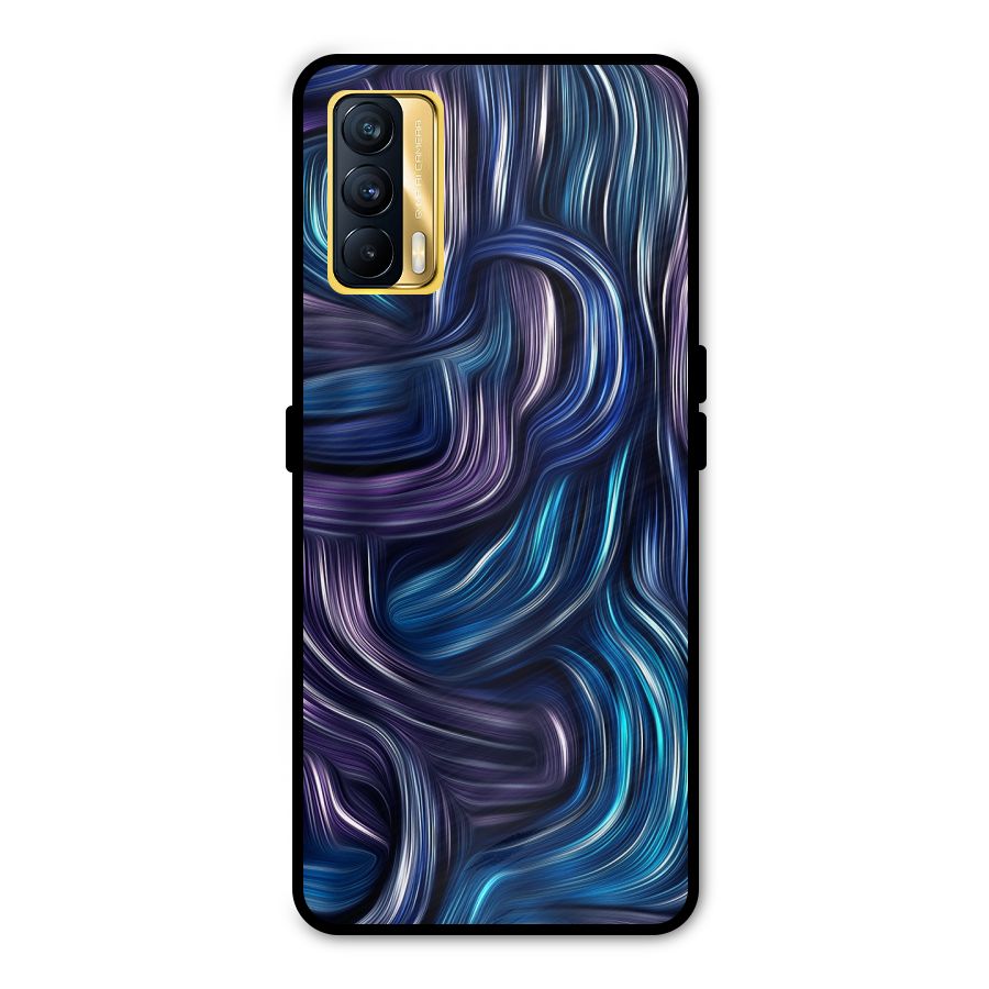 Blue and Purple Oil Paint Metal Back Case for Realme X7