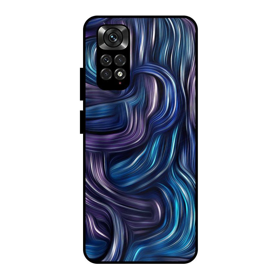 Blue and Purple Oil Paint Metal Back Case for Redmi Note 11 Pro Plus 5G
