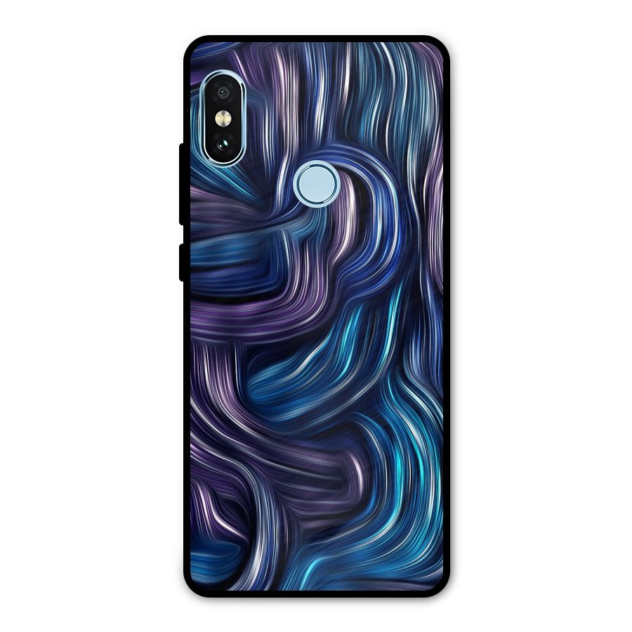 Blue and Purple Oil Paint Metal Back Case for Redmi Note 5 Pro