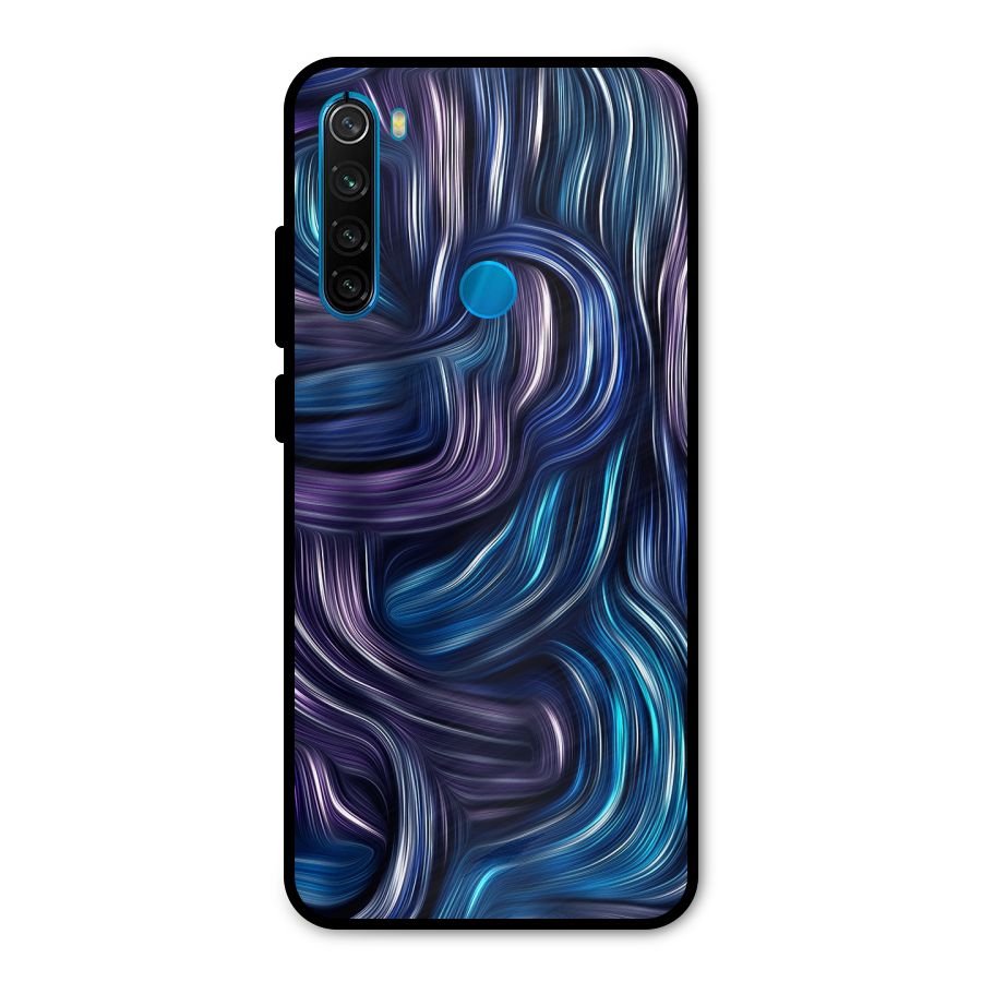 Blue and Purple Oil Paint Metal Back Case for Redmi Note 8
