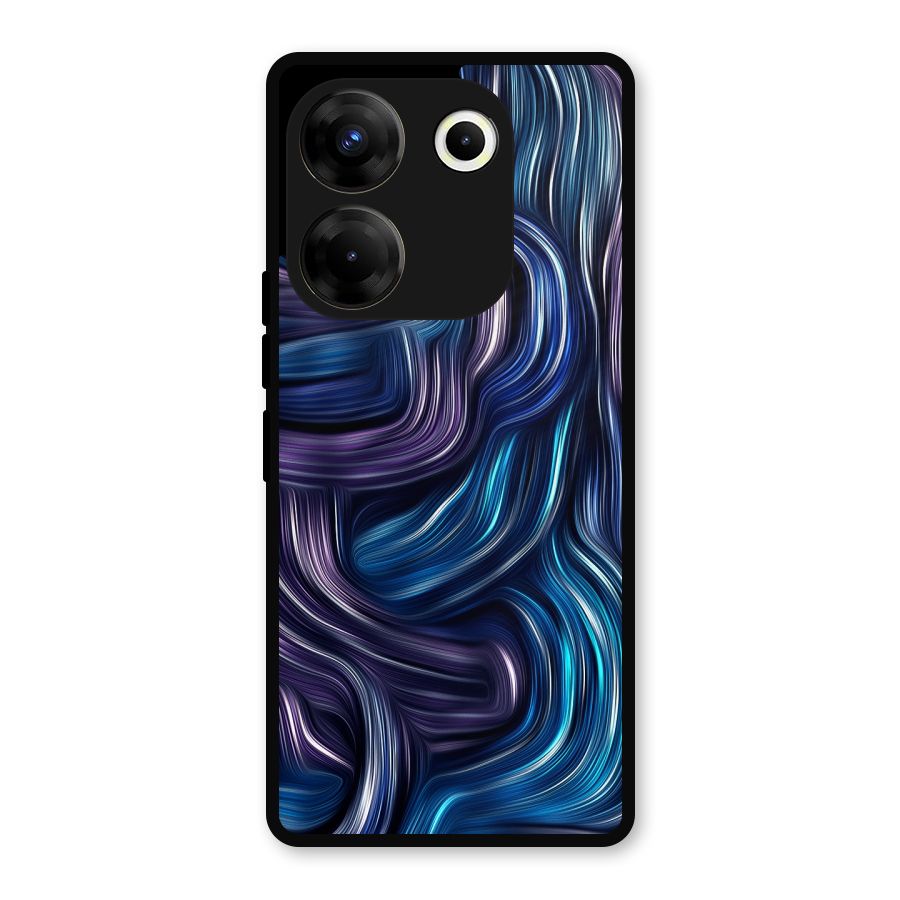 Blue and Purple Oil Paint Metal Back Case for Tecno Camon 20 Pro