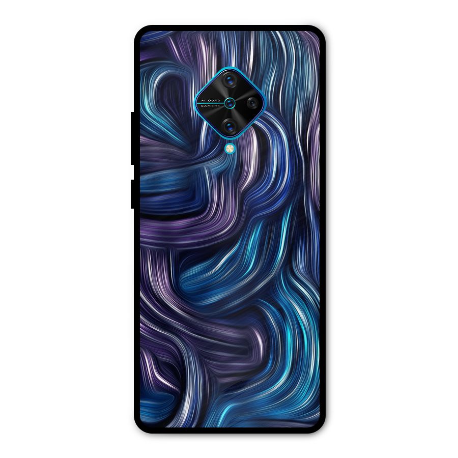 Blue and Purple Oil Paint Metal Back Case for Vivo S1 Pro
