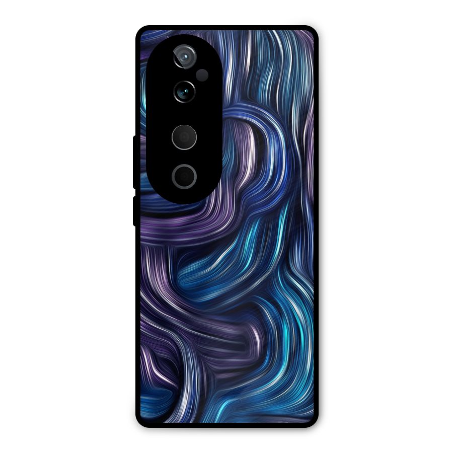 Blue and Purple Oil Paint Metal Back Case for Vivo T3 Ultra