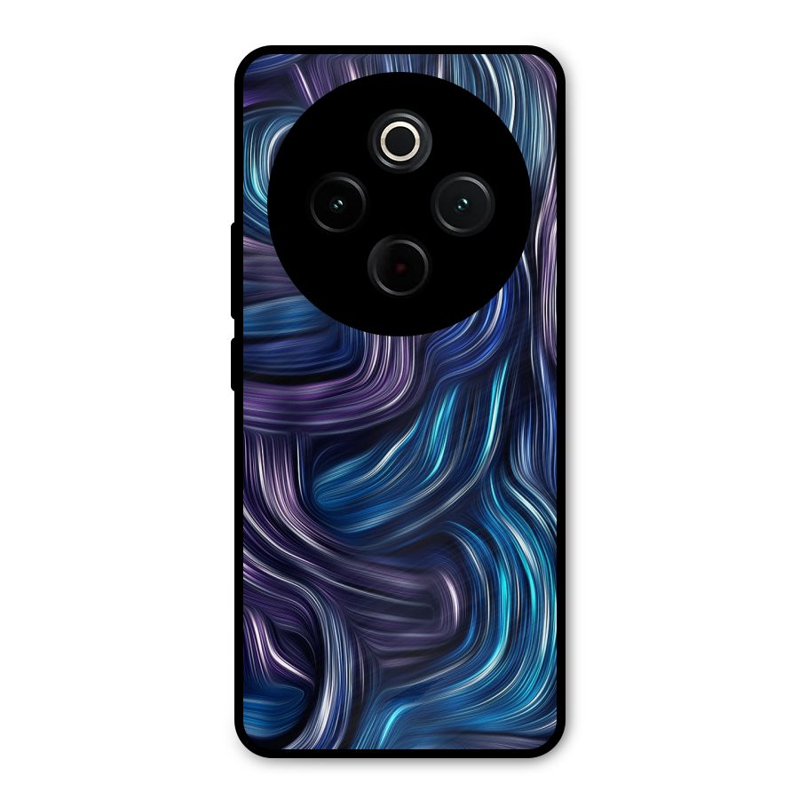 Blue and Purple Oil Paint Metal Back Case for Vivo T4