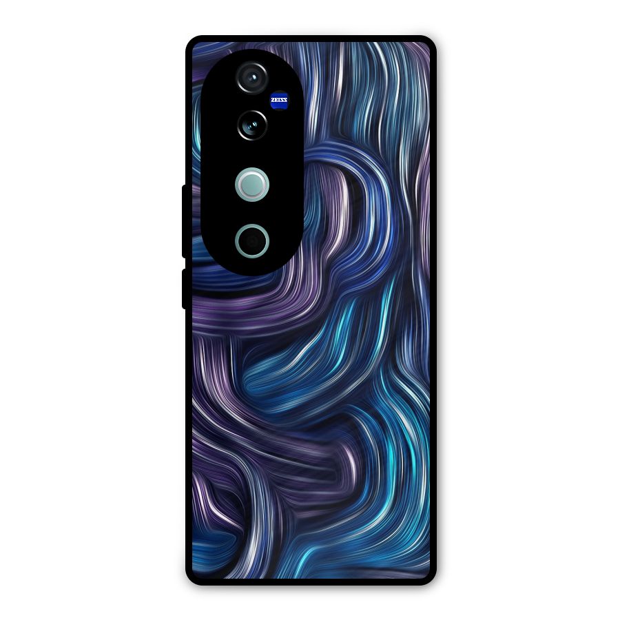 Blue and Purple Oil Paint Metal Back Case for Vivo V40