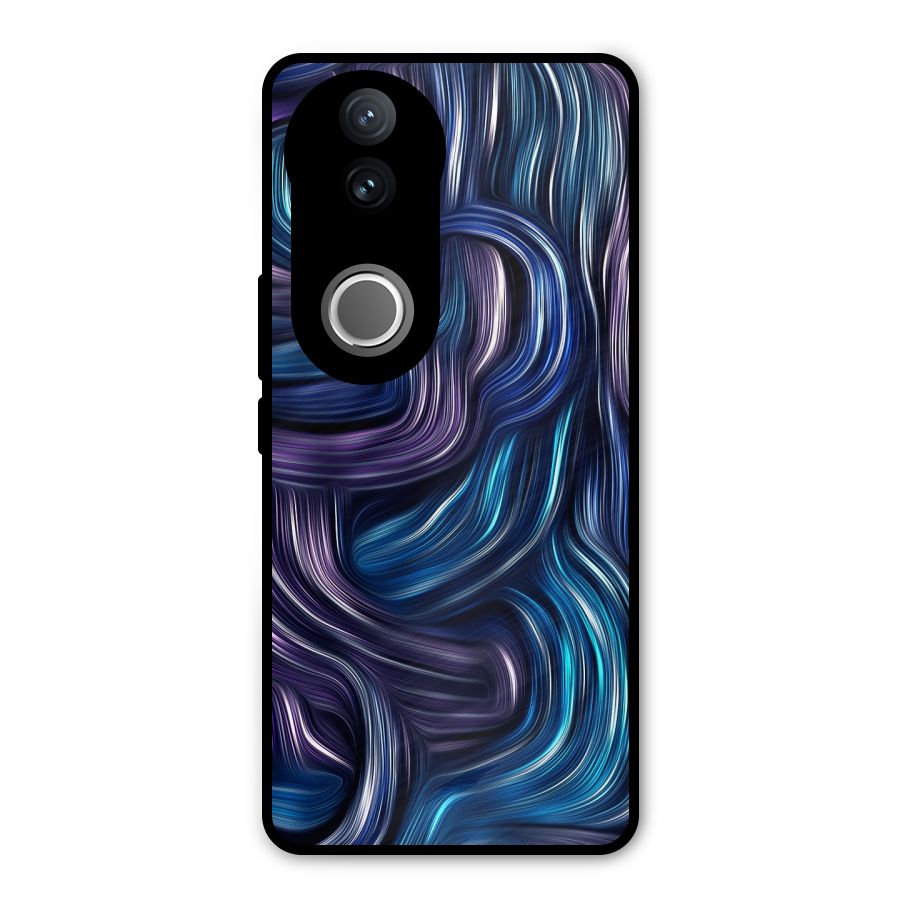 Blue and Purple Oil Paint Metal Back Case for Vivo V50