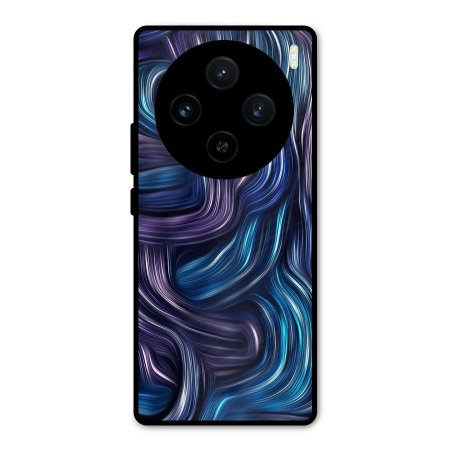 Blue and Purple Oil Paint Metal Back Case for Vivo X100