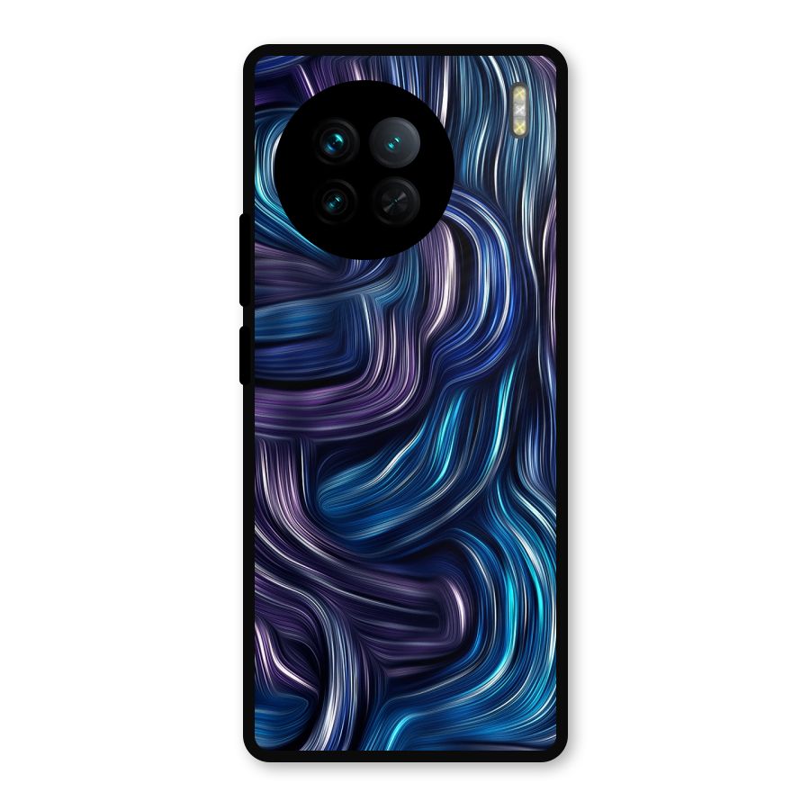 Blue and Purple Oil Paint Metal Back Case for Vivo X90