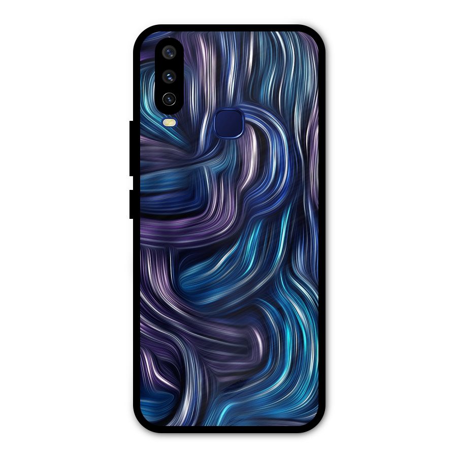 Blue and Purple Oil Paint Metal Back Case for Vivo Y12