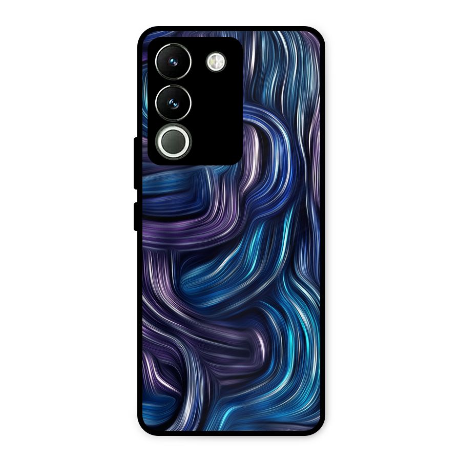 Blue and Purple Oil Paint Metal Back Case for Vivo Y200