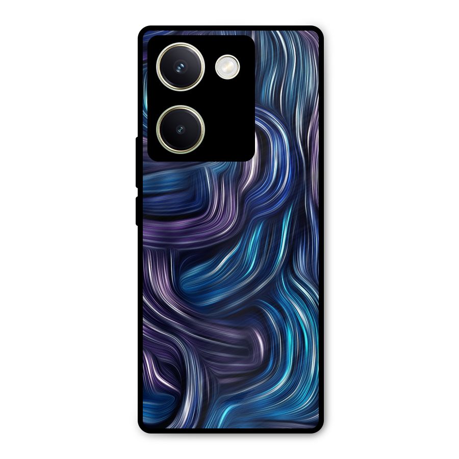 Blue and Purple Oil Paint Metal Back Case for Vivo Y200 Pro