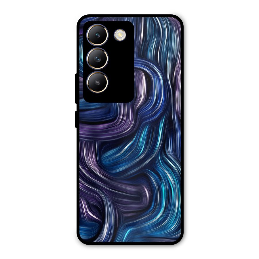 Blue and Purple Oil Paint Metal Back Case for Vivo Y200e